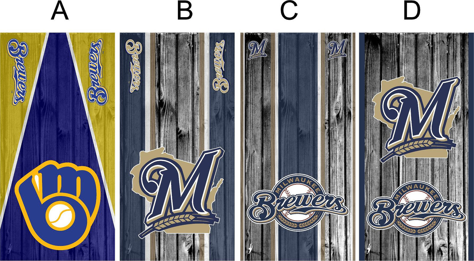 Cornhole Board Vinyl Wrap Brewers - sold individually