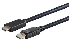 Display Port Dp 1.1 To Hdtv Hdmi M/M Cable Adapter Monitor 72&quot; Monoprice 16213 - £25.97 GBP