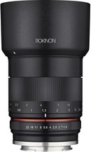 Black Rokinon 85Mm F/1.08 Manual Focus Lens For Sony E Mount Nex Series Cameras. - $389.96