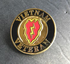 ARMY 25th INFANTRY DIVISION VIETNAM VETERAN Lapel Pin 1 inch Tropic Ligh... - $5.64