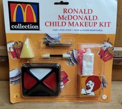 Vintage 1998 Ronald McDonald Collection Child Makeup Kit Rubie&#39;s Costume... - $49.49