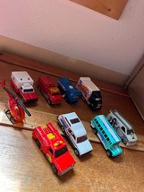 Large Mixed Lot of Diecast Metal &amp; Plastic Hot Wheels &amp; Other Ambulance Fire Eng - $11.29