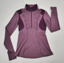 Lululemon Run Your Heart Out Half Zip Pullover Top Heathered Plum Womens Size 6 - £31.92 GBP