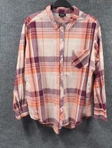 A.N.A.  A New Approach Womens XXL(2XL) Plaid Button Up Collared Vintage Cotton - $15.74