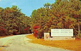 Roanoke Island North Carolina~Entrance To Fort Raleigh Postcard - £6.08 GBP