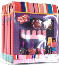 4 Packs Gossip Girlz Chit Chat B 2 Flower Lip Gloss Pot 3 Nail Polish &amp; 1 Toesie - £12.54 GBP