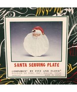 Vtg 1995 Omnibus Fitz and Floyd Christmas Santa Face Canape Cookie Plate - $29.69