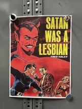 Satan Was a Lesbian Devil Fred Haley Vinyl Poster Retro 12X16 KG - £15.81 GBP