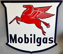 Mobilgas Laser Cut Image Metal Advertisement Sign XLarge - €427,20 EUR