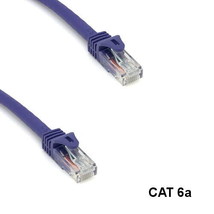 Kentek Purple 100ft Cat6A UTP Cord 24AWG 600MHz RJ45 Ethernet Router Pur... - £58.46 GBP