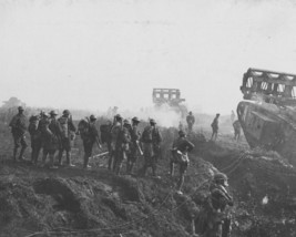 British troops attack Hindenburg Line near Bellicourt France WWI Photo Print - $8.81+
