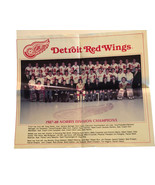 Detroit Red Wings 1987-1988 Norris Division Champions Vintage Team Poste... - £34.72 GBP