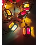 Vintage Targetti Christmas Lantern String Light Covers Lot Of 10 Working... - $44.55