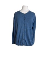 Lands End Womens Size 14-16 Blue Cardigan Sweater Button Front - £15.03 GBP