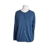 Lands End Womens Size 14-16 Blue Cardigan Sweater Button Front - £14.79 GBP