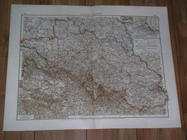 1904 Antique Map Of Silesia Schlesien Breslau Wrocław Sudeten Germany Poland - £32.99 GBP