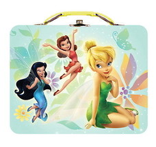 Walt Disney&#39;s Tinkerbell Large Carry All Tin Tote Lunchbox Style A NEW U... - $14.46