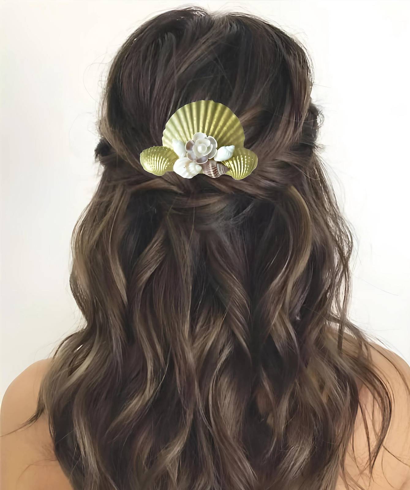 Seashell hair comb, beach wedding comb, hair accessories, wedding access... - $13.00