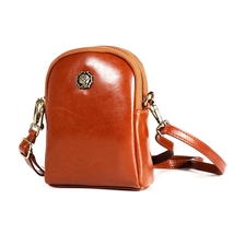 Handmade 6064 Genuine Leather Shoulder Lady Bag, Metal Zipper, Wear-Resistant  - £48.58 GBP
