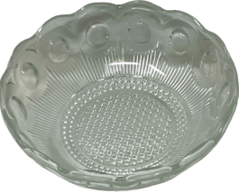 Vintage Hobnail Clear Pressed Glass Serving Bowl 8.5" Cameo With Scalloped Edge image 5