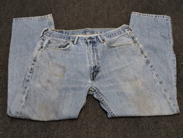Levi Jeans Men 36x30 Blue 505 Regular Straight Leg Pants Workwear - £18.10 GBP