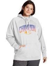 Champion Womens Plus Size Powerblend Ombre Graphic Hoodie Size 1X Color White - £43.24 GBP