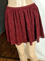 Madewell Women&#39;s Lace Mini Skirt Size 4 Maroon  - £26.00 GBP