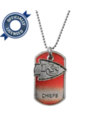 Kansas City Chiefs Dog Tag Charm Necklace NFL Offically Licensed - £9.25 GBP