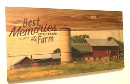 Jodi &quot;The Best Memories Are Made On the Farm&quot; Handmade Pallet Wall Art Farmhouse - £16.52 GBP