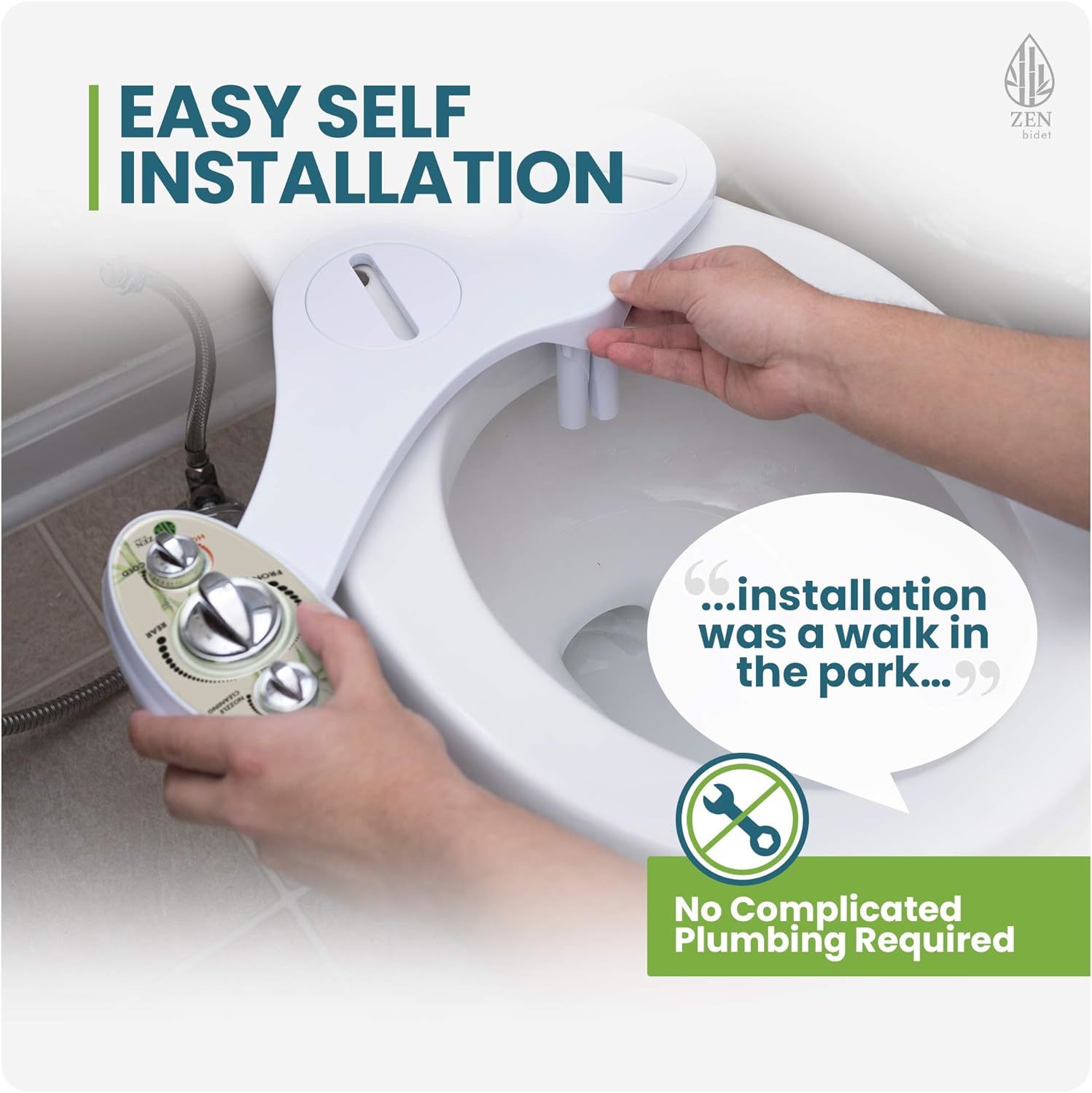 Zen Bidet Warm Hot And Cold Water Brass Components Dual Nozzle