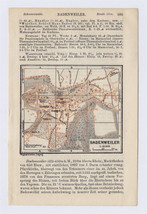 1913 Original Antique City Map Of Badenweiler / BADEN-WÜRTTEMBERG / Germany - £15.04 GBP