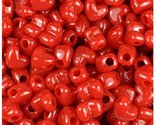 BeadTin Red Opaque 12mm Heart (HH) Plastic Pony Beads (250pcs) - $4.49