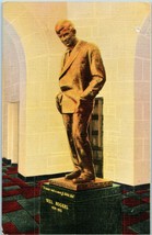 Will Rogers Bronze Statue Claremore Oklahoma Will Rogers Museum Postcard - £4.69 GBP