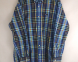 Chaps Easy Care Men&#39;s Colorful Plaid Casual Dress Shirt Size Large - $19.39
