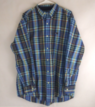 Chaps Easy Care Men&#39;s Colorful Plaid Casual Dress Shirt Size Large - £15.74 GBP