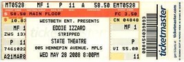 Eddie Izzard Ticket Stub May 28 2008 Minneapolis Minnesota - £11.60 GBP