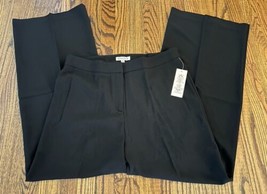 NEW Nanette Nanette Lepore Wide Leg Crepe Pants Black Size 12 NWT - $49.50