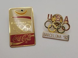 Vintage Olympic Pin Barcelona 1992 Olympics Lot of 2 Pins - £15.66 GBP