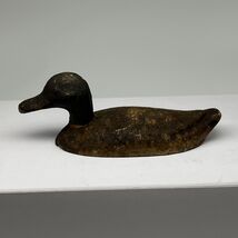 Antique VNTG Miniature 3.5 Inch Rustic Cast Iron Duck Decoy Paperweight ... - $20.00