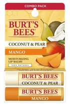 Burt&#39;s Bees Coconut &amp; Pear / Mango Moisturizing Lip Balm COMBO Pack - £6.16 GBP