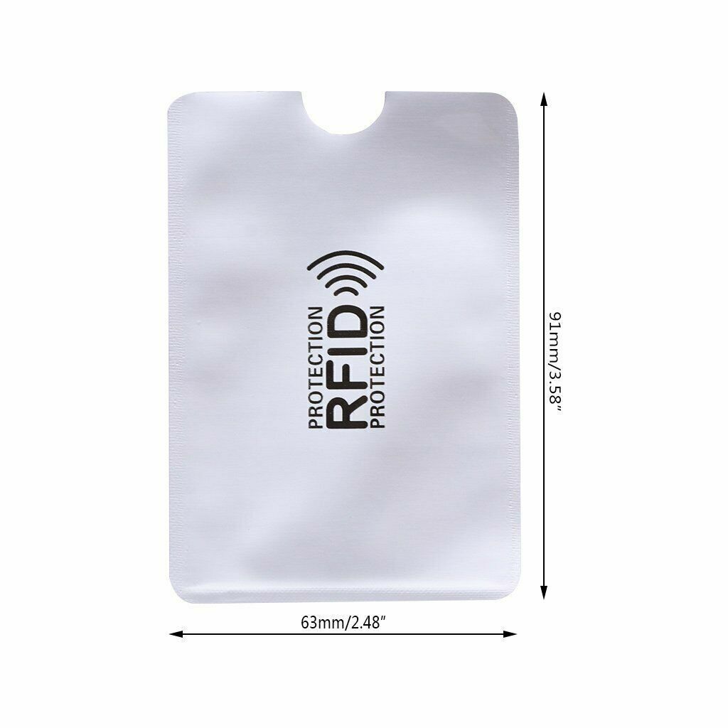 5 Pieces RFID Secure Protection Blocking Credit Debit and ID Card Sleeve - $6.53