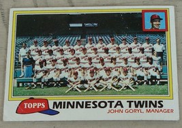 Minnesota Twins Team Card, 1981  #669 Topps Baseball Card, VG COND - $0.99