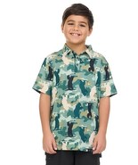 Pacific Trail Boys Girl Polo Green Camouflage Bear Golf Cart Shirt UPF 50+ - $41.60 CAD