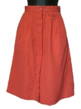 Red A Line Midi Skirt Pleated Waist Size 3 Weekend Edition Very Small Vtg - £14.09 GBP