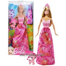 Year 2011 Barbie Fairytale Magic Doll Caucasian Princess W2946 with Poodle Puppy - £27.48 GBP