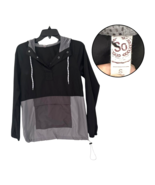 SO Women’s Small Colorblock Anorak Jacket Black Gray Pullover Half-Zip W... - $27.80 CAD
