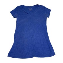 Liz Lange Maternity T-Shirt Women&#39;s Medium Blue V-Neck Short Sleeve Pull... - $17.41