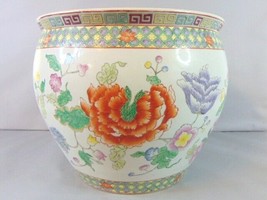 Decorative Chinese Porcelain Planter Fish Pot E528 - £155.34 GBP