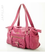 FUCHSIA/MAGENTA MICHAEL KORS PEBBLED  SOFT LEATHER SATCHEL! - $107.91
