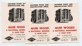 3 Souvenir Tickets &amp; Identification Checks Muir Woods A National Monumen... - £14.01 GBP